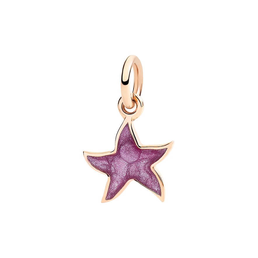 DoDo hanger in roségoud met paarse emaille ster.