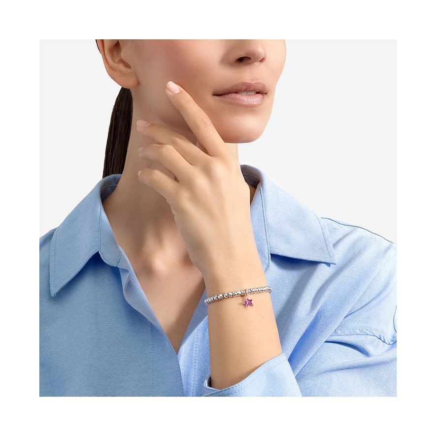 DoDo hanger van 375 roségoud met roze emaille.