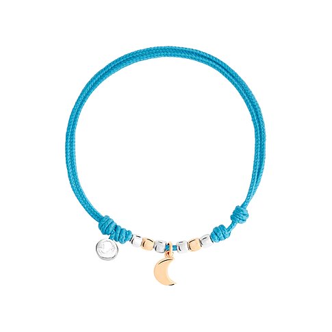 DoDo Armband aus 375 Roségold und 925 Silber mit Mond-Anhänger.