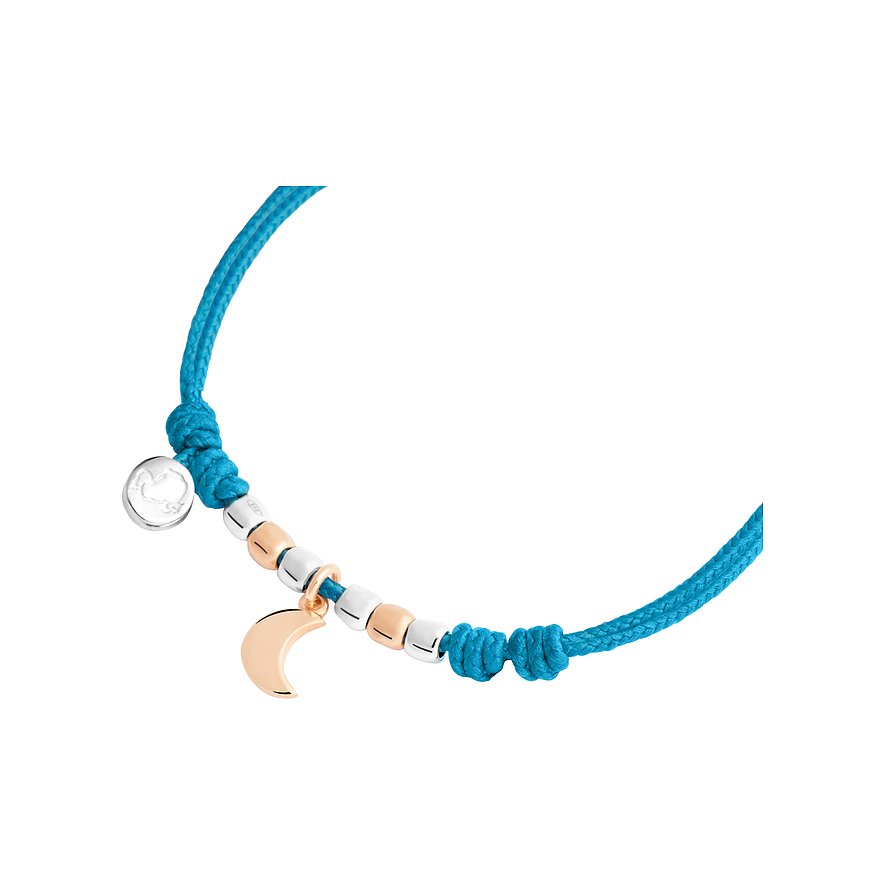DoDo armband van 375 roségoud en 925 zilver met maanbedel.