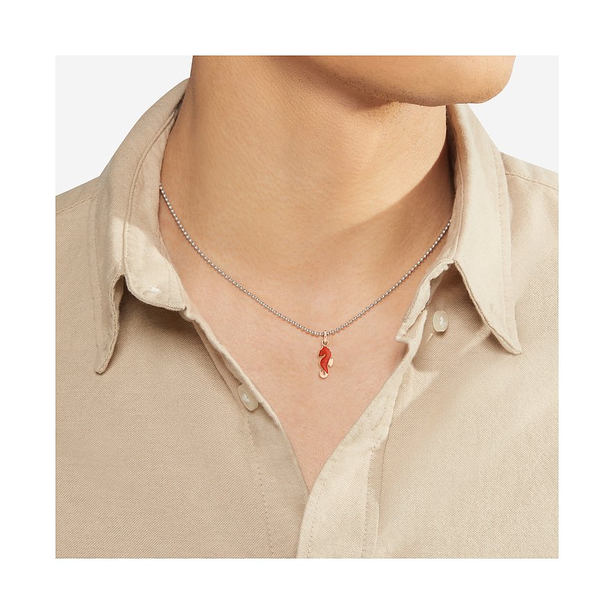 DoDo Anhänger aus 375 Roségold mit roter Emaille.