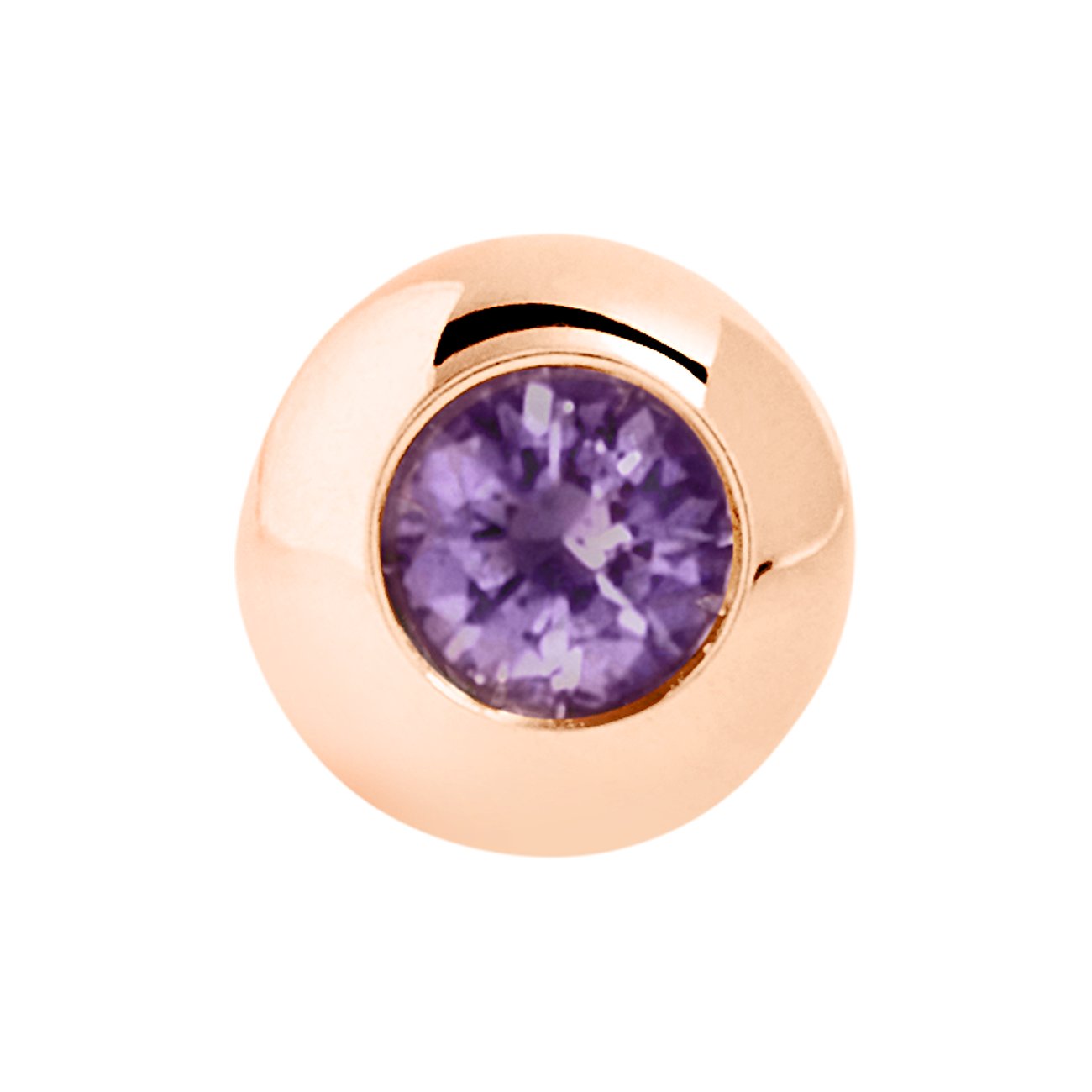DoDo Damenohrring aus 375 Roségold mit Amethyst.
