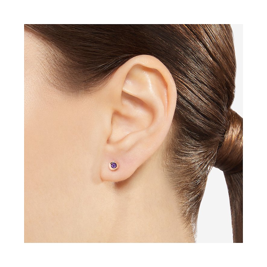 DoDo Ohrstecker aus 375 Roségold mit Amethyst.