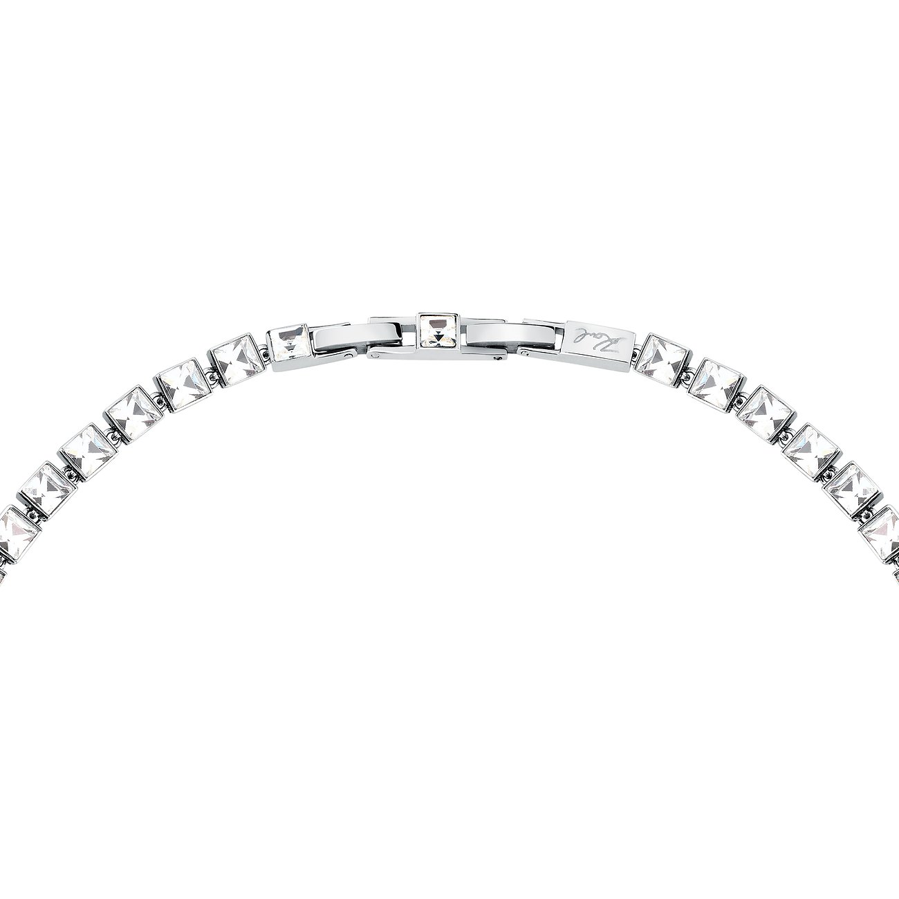 Karl Lagerfeld Kette aus Edelstahl mit Kristallen.