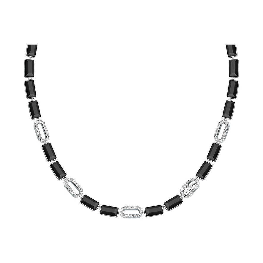 Karl Lagerfeld Kette, Kristall, Damen, Edelstahl, silber