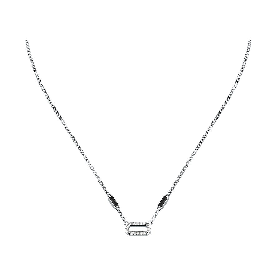 Karl Lagerfeld Kette, Kristall, Damen, Edelstahl, silber