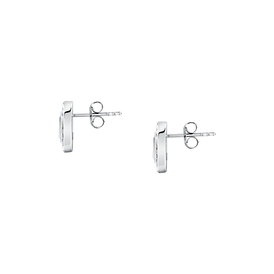 Boucles d'oreilles Karl Lagerfeld en acier inoxydable avec cristaux.