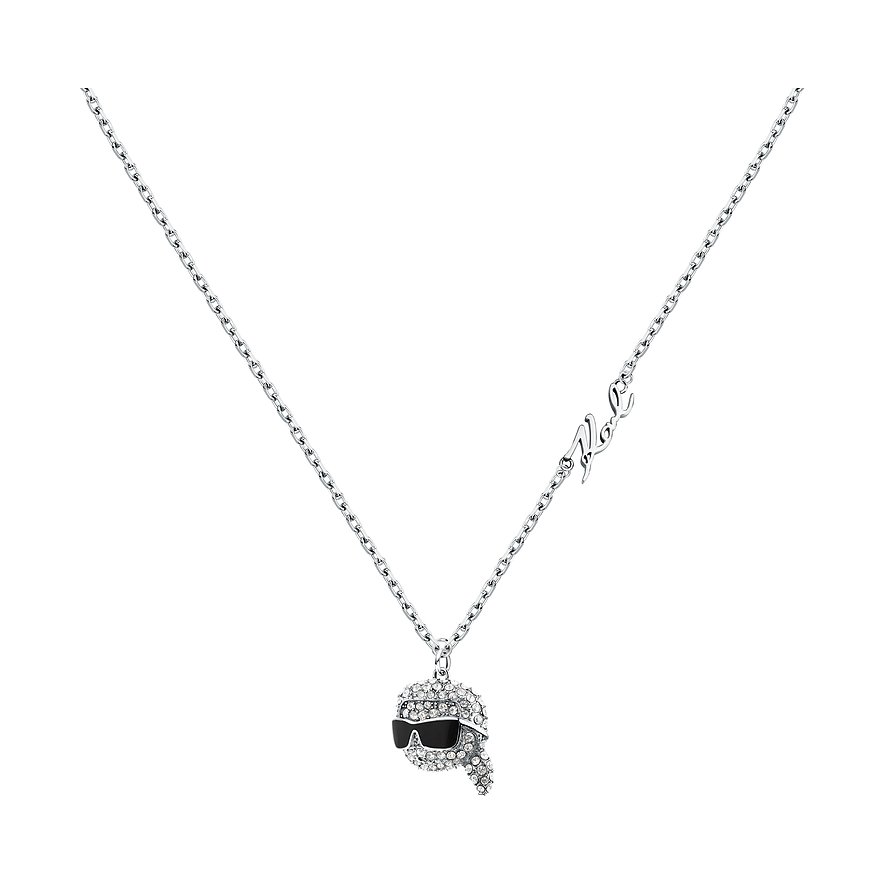 Karl Lagerfeld Kette, Kristall, Damen, Edelstahl, silber