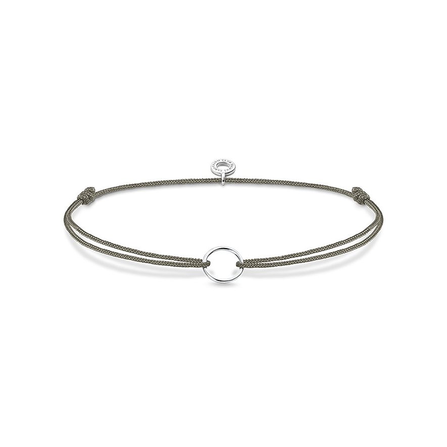 2. Chance - Thomas Sabo Armband LS066-173-5-L20v, Damen, 925er Silber, Perlon/Nylon, grau