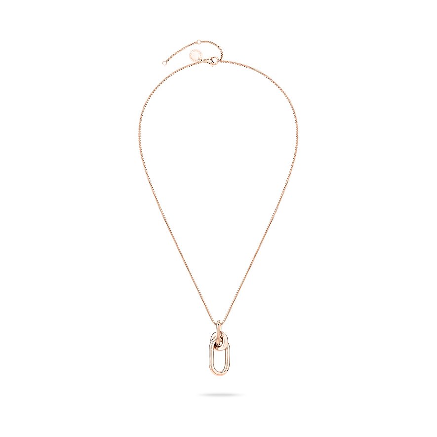 Liebeskind halsband av rostfritt stål, roséfärgat, med två länkar.