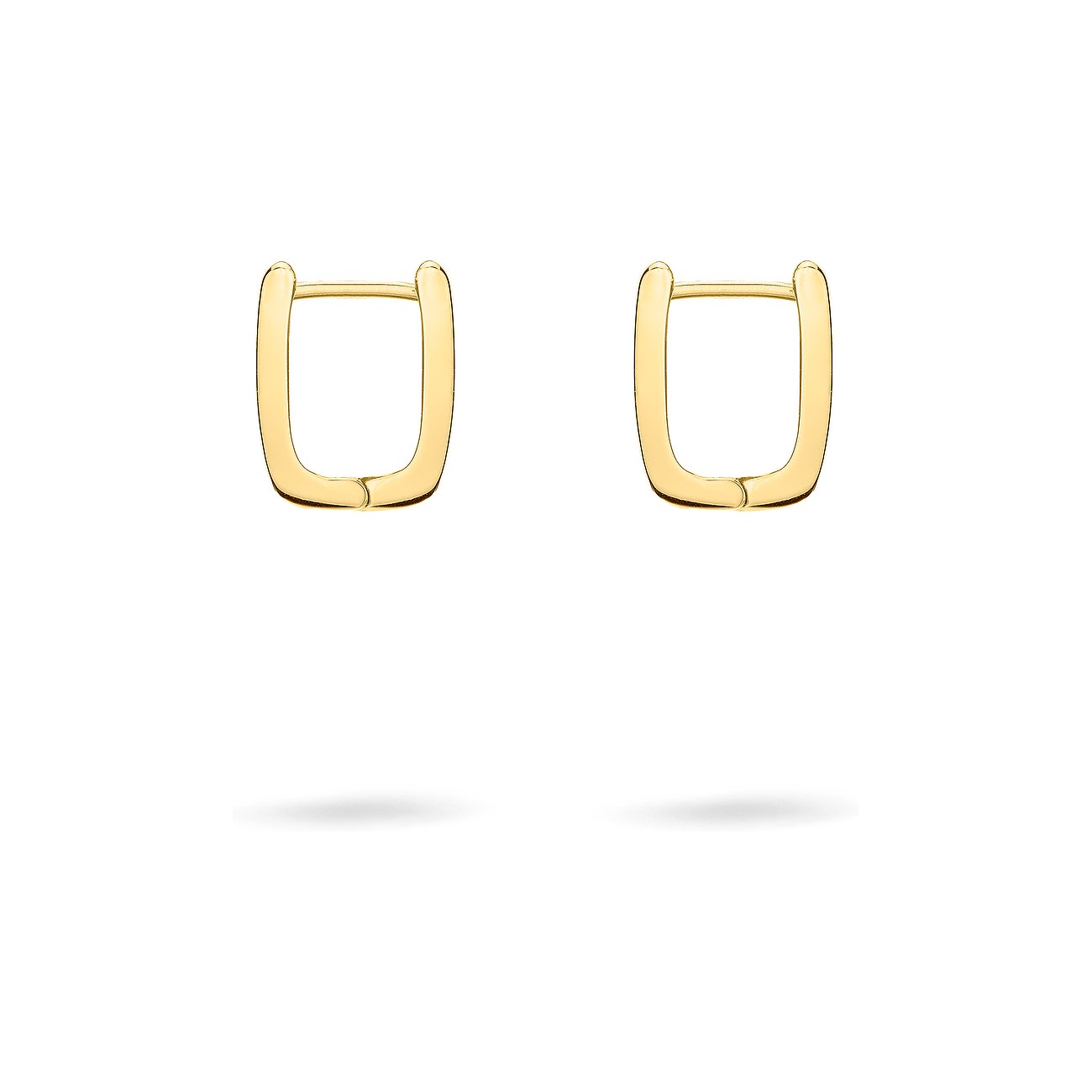 Liebeskind Ohrringe aus Edelstahl, goldfarben, rechteckig.