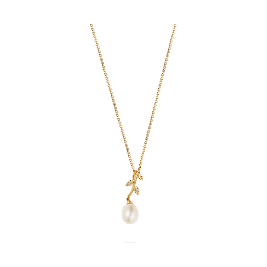CHRIST Kette, Süßwasserperle, Damen, 585er Gelbgold, gelbgold