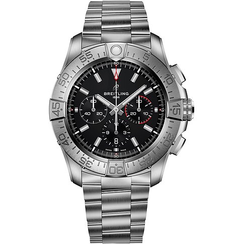 Breitling Herrenuhr mit Titan-Gehäuse, analog, mit Chronographenanzeige.