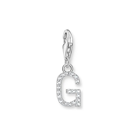 Thomas Sabo Anhänger aus 925er Silber mit Zirkonia, Buchstabe G.