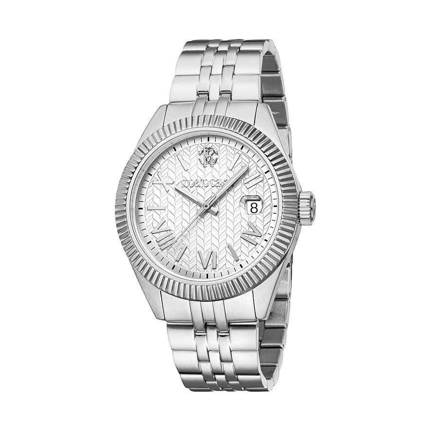 Roberto Cavalli Herrenuhr Uomo Classico III RC5G113M0045, Herren, Edelstahl, Armband: Edelstahl, Quarz, analog