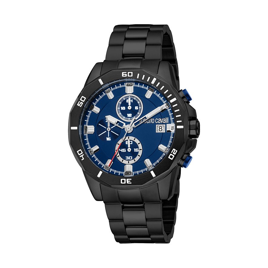 Roberto Cavalli Herrenuhr Uomo Sport III RC5G109M0085, Herren, Edelstahl, Armband: Edelstahl, Quarz, analog