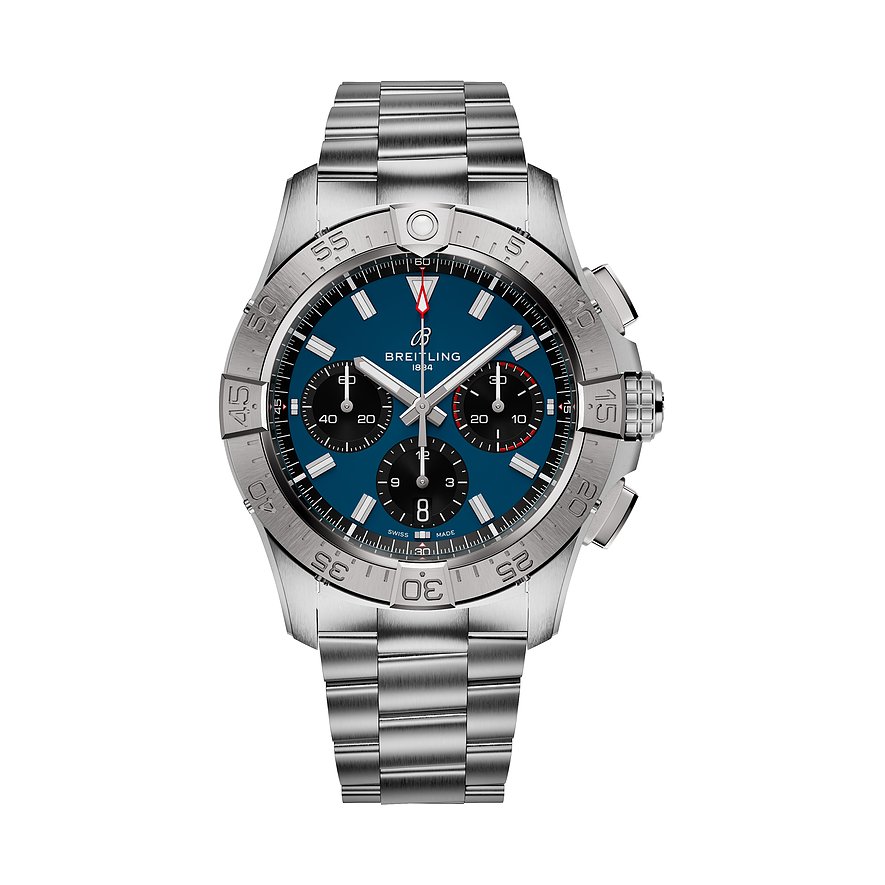 Breitling Chronograph Avenger AB0146101C1A1, Herren, Edelstahl, Armband: Edelstahl, Automatik, analog