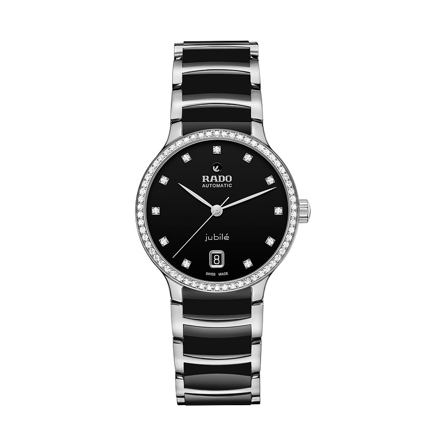 Rado Damenuhr Centrix R30231712, Damen, Edelstahl, Armband: Edelstahl, Keramik, Automatik, analog