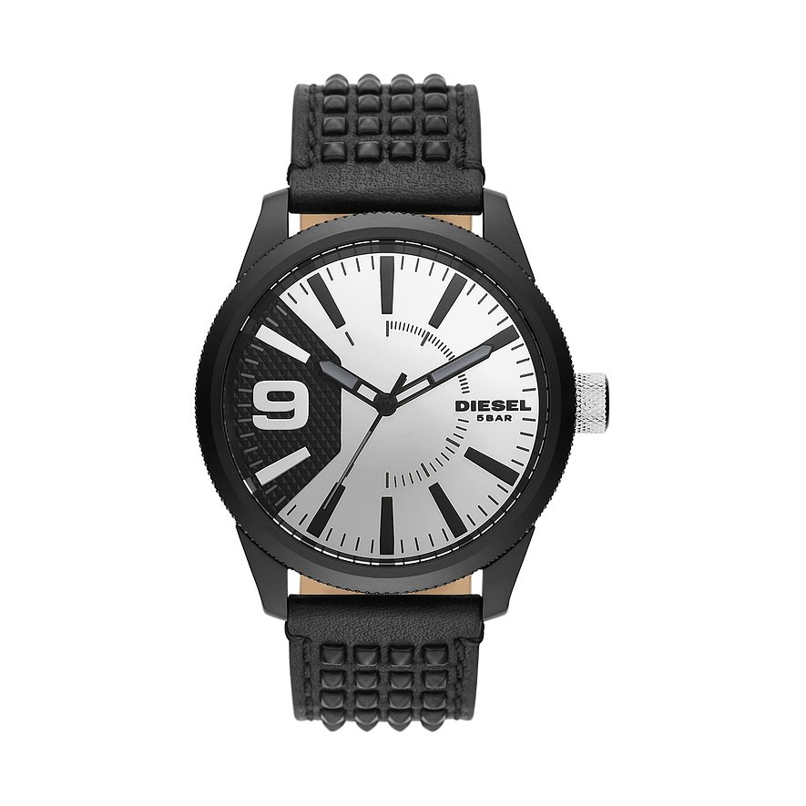 2. Chance - Diesel Herrenuhr DZ1963, Herren, Edelstahl, Armband: Leder, Quarz, analog