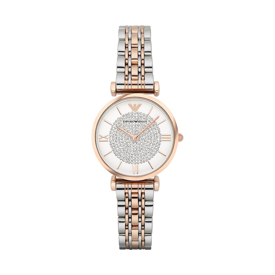 2. Chance - Emporio Armani Damenuhr AR1926, Damen, Edelstahl, Armband: Edelstahl, Quarz, analog