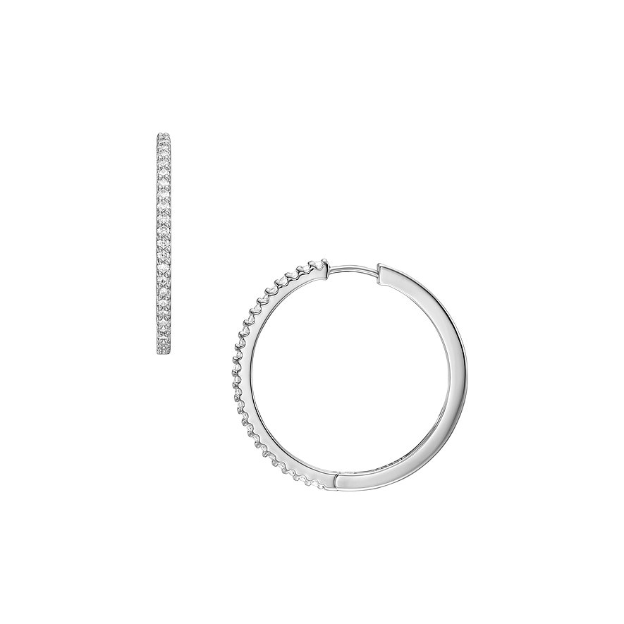 Fossil Creolen ELLIS, Glasstein, Damen, Metall, silber