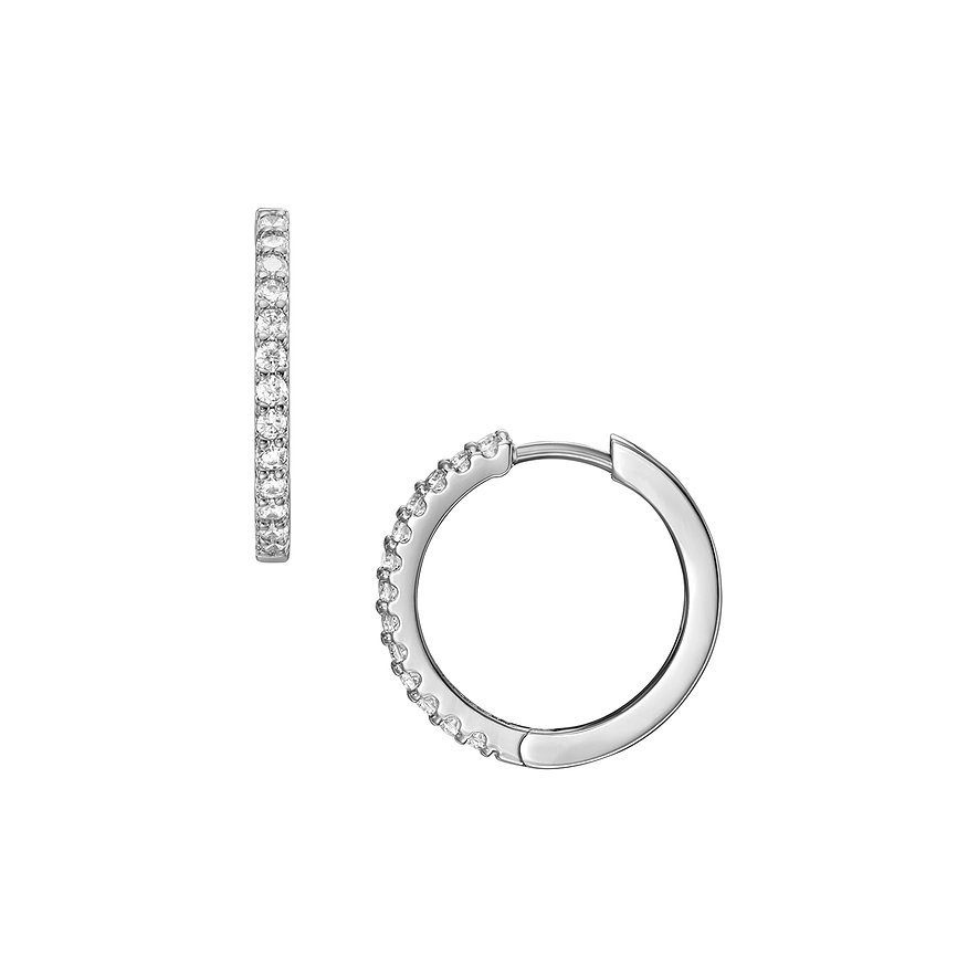 Fossil Creolen ELLIS, Glasstein, Damen, Edelstahl, silber