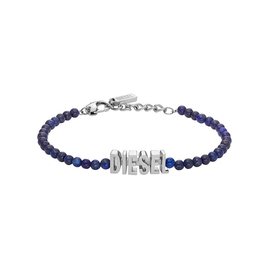 Diesel Armband DIESEL FONT, Unisex, Edelstahl, Farbstein, silber