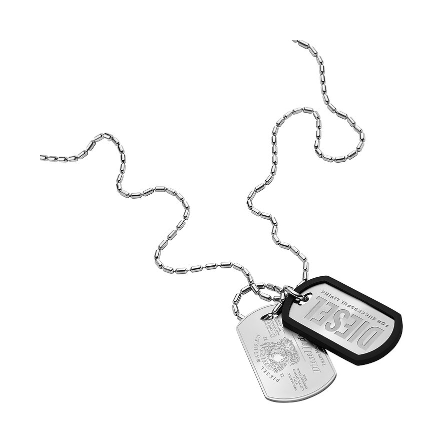 Diesel Kette DIESEL FONT, Herren, Edelstahl, silber