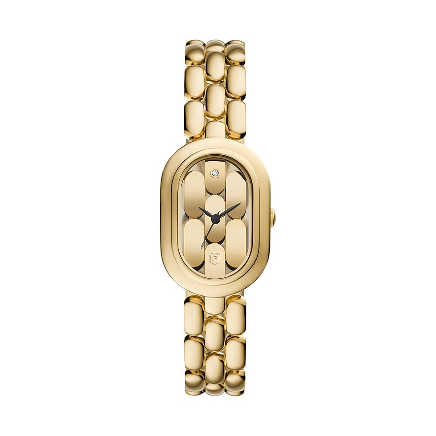Fossil Damenuhr SLOAN ES5380, Damen, Edelstahl, Armband: Edelstahl, Quarz, analog