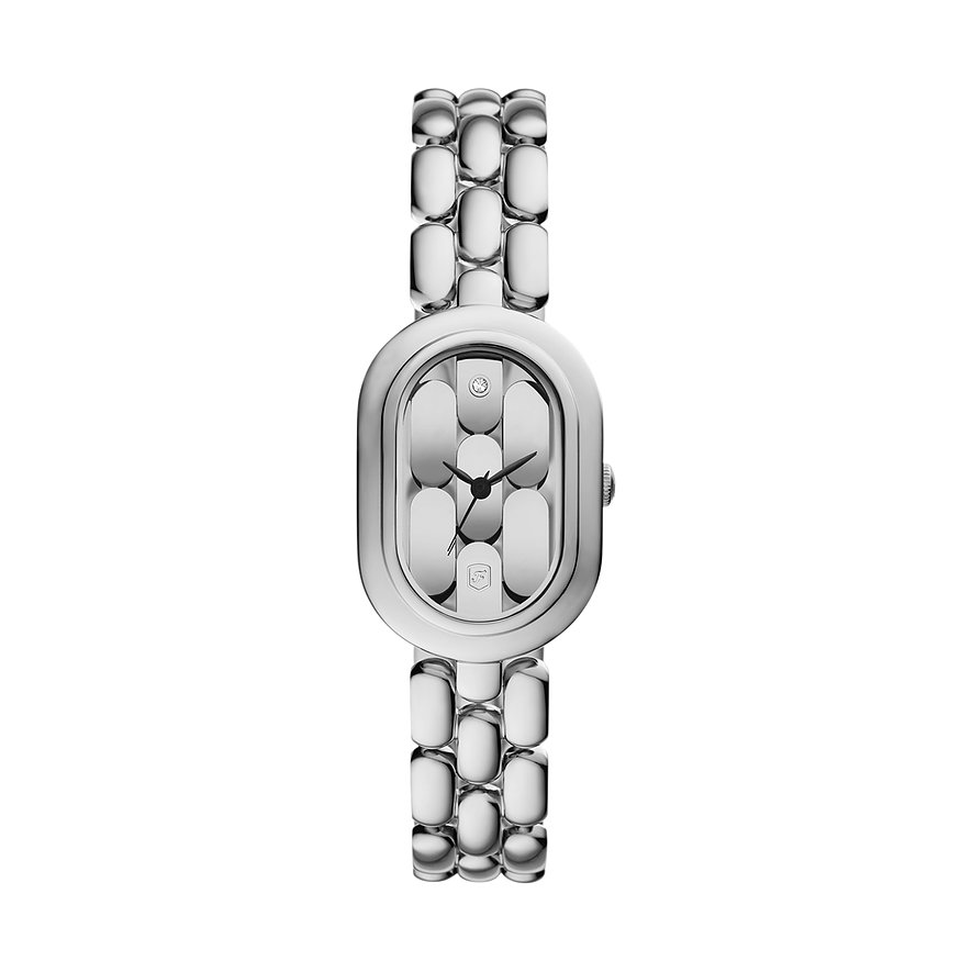 Fossil Damenuhr SLOAN ES5381, Damen, Edelstahl, Armband: Edelstahl, Quarz, analog