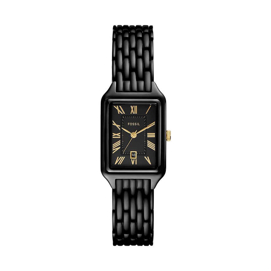 Fossil Damenuhr RAQUEL ES5385, Damen, Edelstahl, Armband: Edelstahl, Quarz, analog