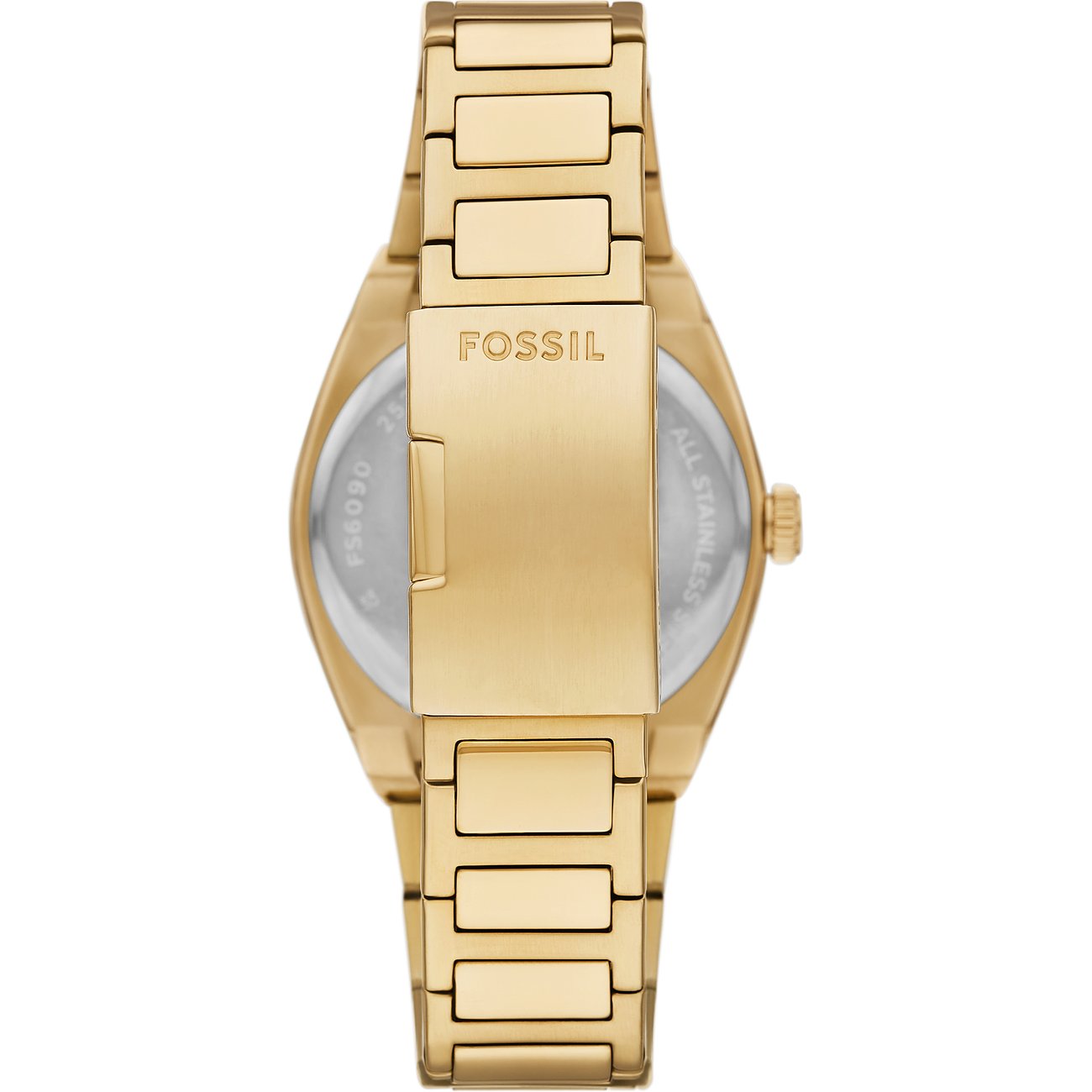 Orologio da uomo Fossil in acciaio inossidabile, color oro con bracciale a maglie.