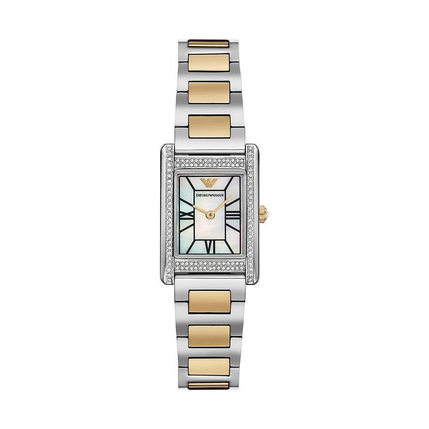 Emporio Armani Damenuhr AR11642, Damen, Edelstahl, Armband: Edelstahl, Quarz, analog