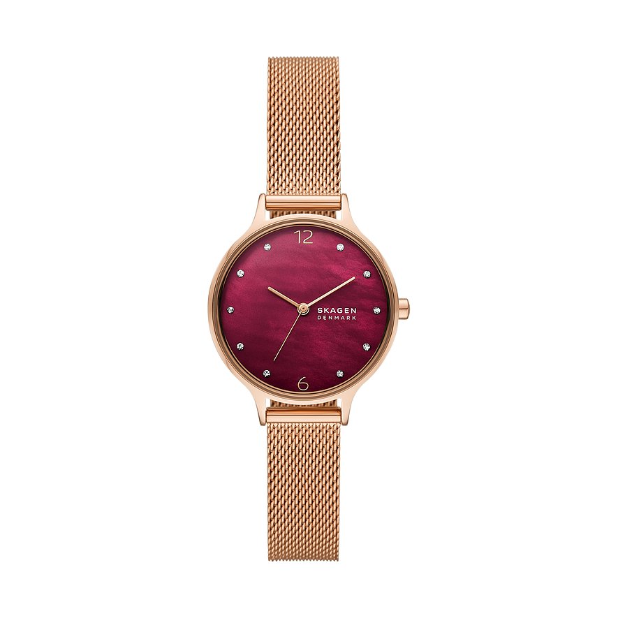 Skagen Damenuhr ANITA LILLE SKW3150, Damen, Edelstahl, Armband: Edelstahl, Quarz, analog