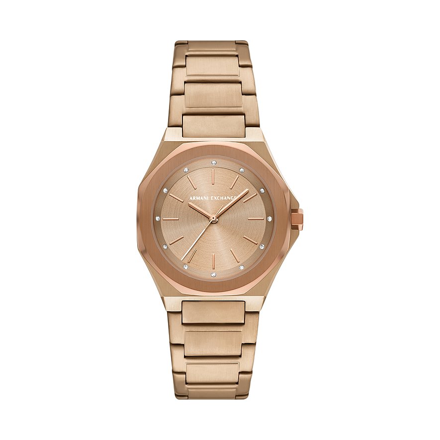Armani Exchange Damenuhr AX4616, Damen, Edelstahl, Armband: Edelstahl, Quarz, analog