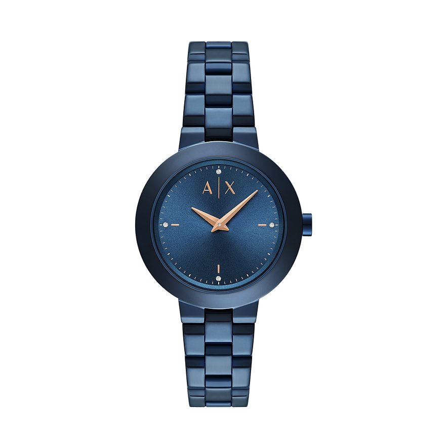 Armani Exchange Damenuhr AX5175, Damen, Edelstahl, Armband: Edelstahl, Quarz, analog