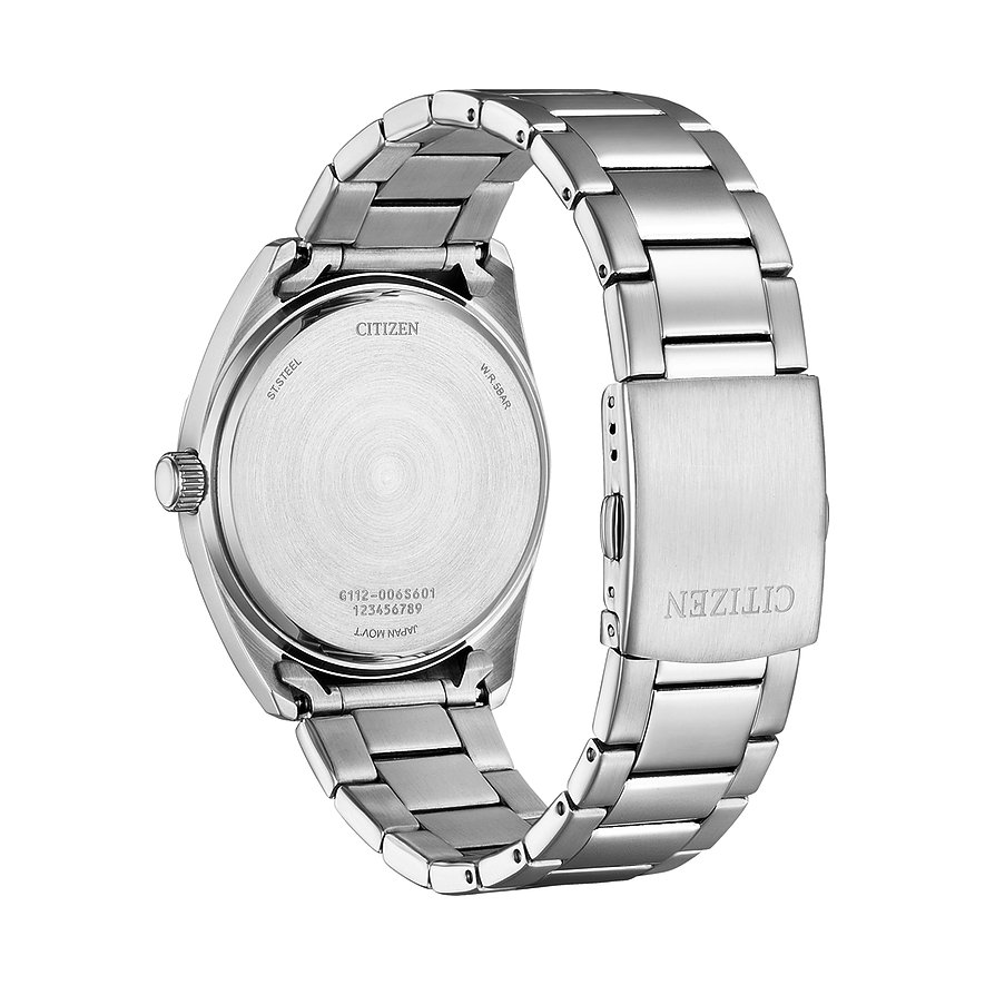 Citizen Herrenuhr mit Edelstahlgehäuse und Metallarmband.