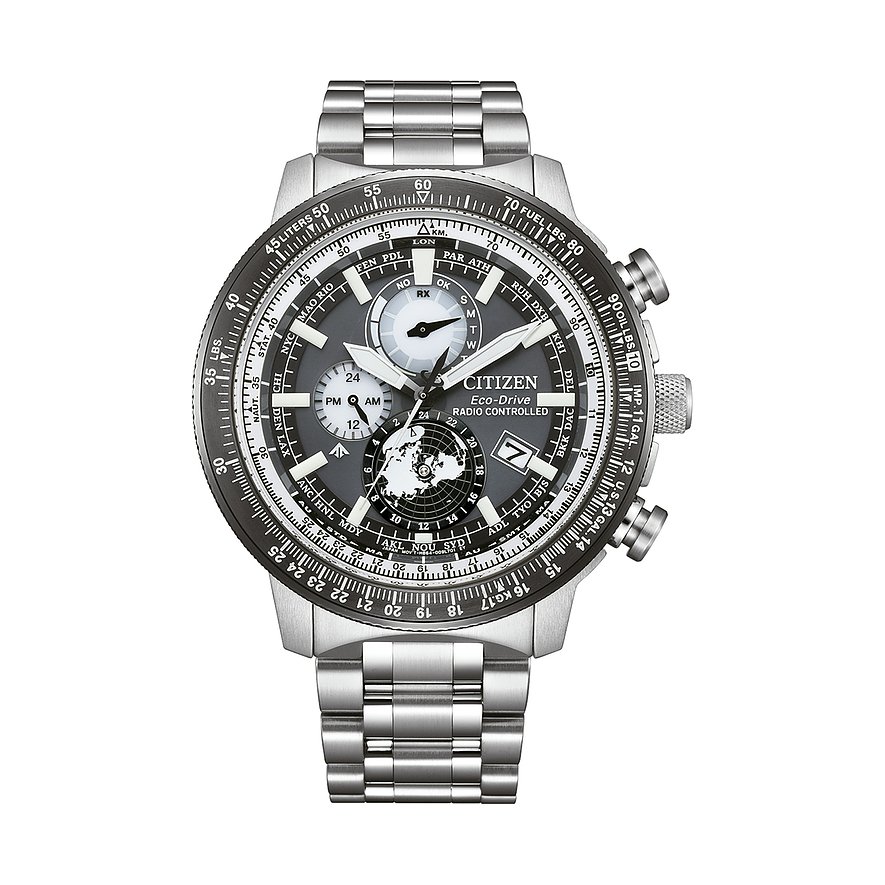 Citizen Herrenuhr Promaster Land BY3006-53H, Herren, Edelstahl, Armband: Edelstahl, Quarz, analog