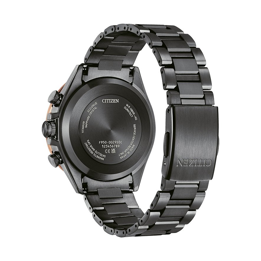 Citizen Herrenuhr mit Titan-Gehäuse, analog, mit Duratect-Veredelung.