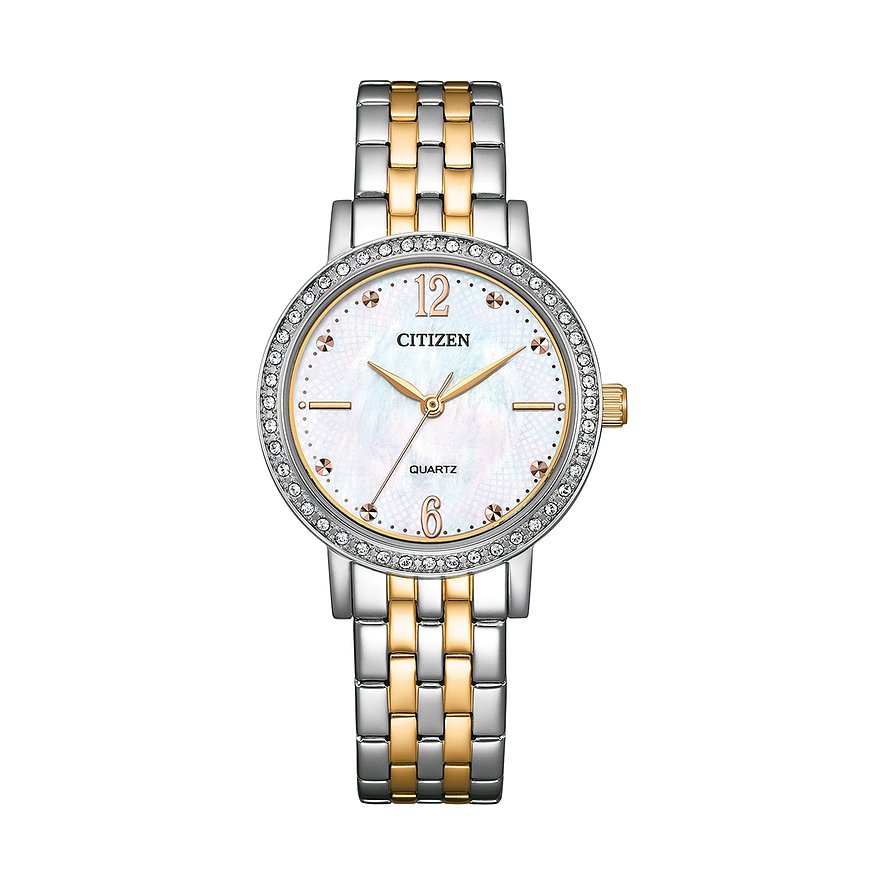 Citizen Damenuhr Elegant EL3106-59D, Damen, Edelstahl, Armband: Edelstahl, Quarz