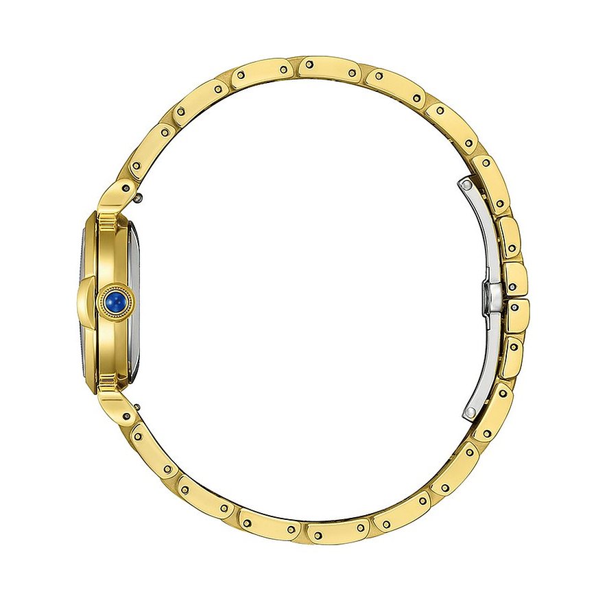 Citizen Damenuhr mit Edelstahlgehäuse, goldfarben, analog.