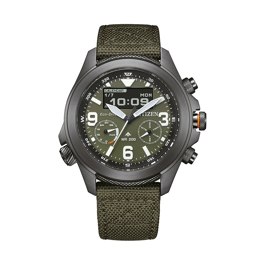 Citizen Herrenuhr Promaster Land 35th Promaster Anniversary Mdl JV1005-02W, Herren, Edelstahl, Armband: Kunststoff, Quarz