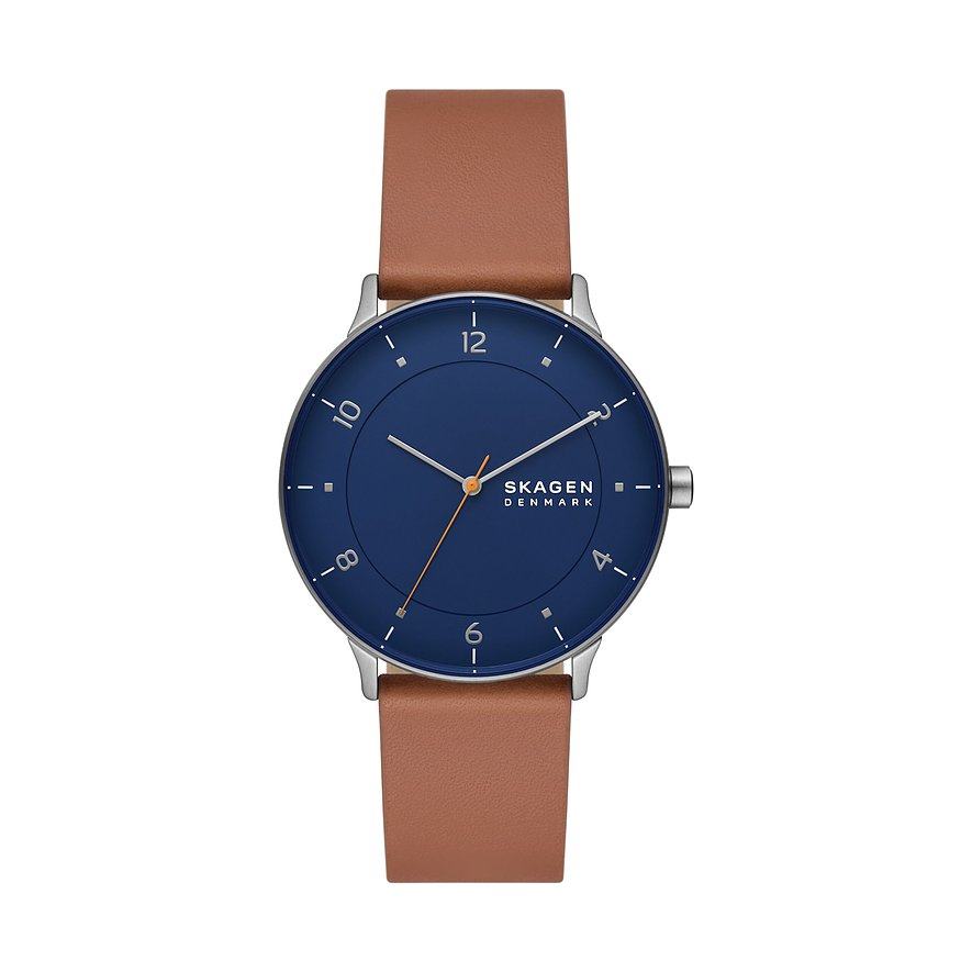 2. Chance - Skagen Herrenuhr SKW6885, Herren, Edelstahl, Armband: Leder, Quarz, analog