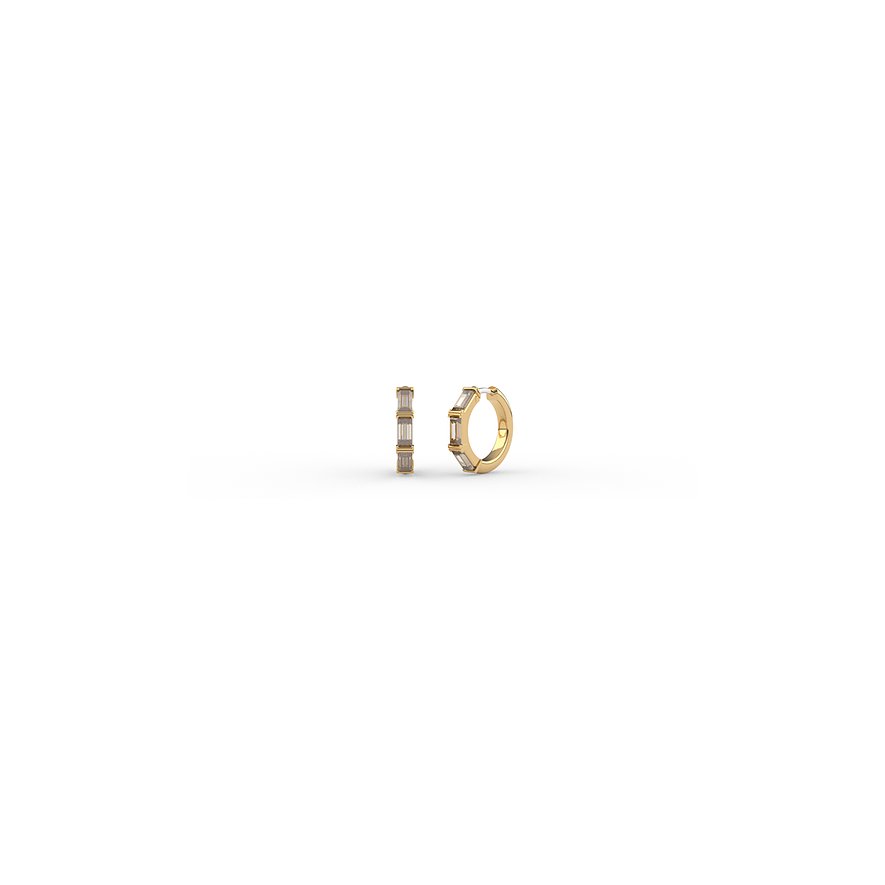 Ti Sento - Milano Creolen, Zirkonia, Damen, 925er Silber, gelbgold