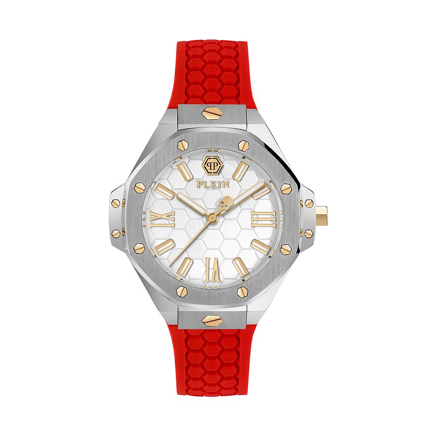 Philipp Plein Damenuhr PLEIN LADY ROYAL PWBDA0124, Herren, Edelstahl, Armband: Silikon, analog