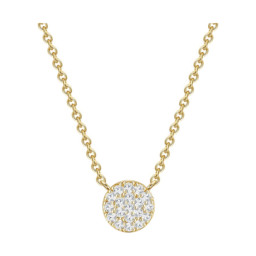 Glanzstücke München Kette Crystal Girl, Damen, 925er Silber, gelbgold