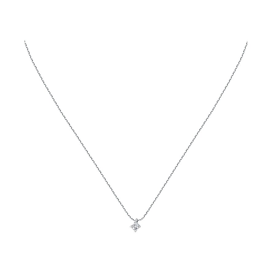 Live Diamond Kette, Damen, 375er Weißgold, recycelt, weißgold