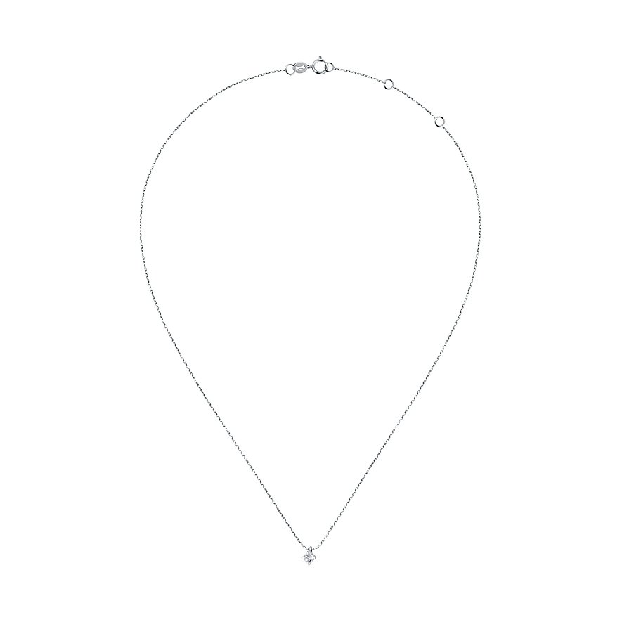 Live Diamond Kette aus 375 Weißgold mit Diamant.