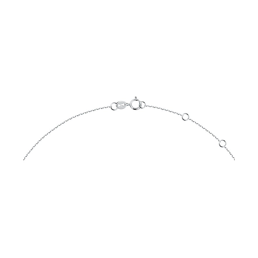 Live Diamond Halsschmuck aus 375 Weißgold mit Diamanten und Karabinerverschluss.