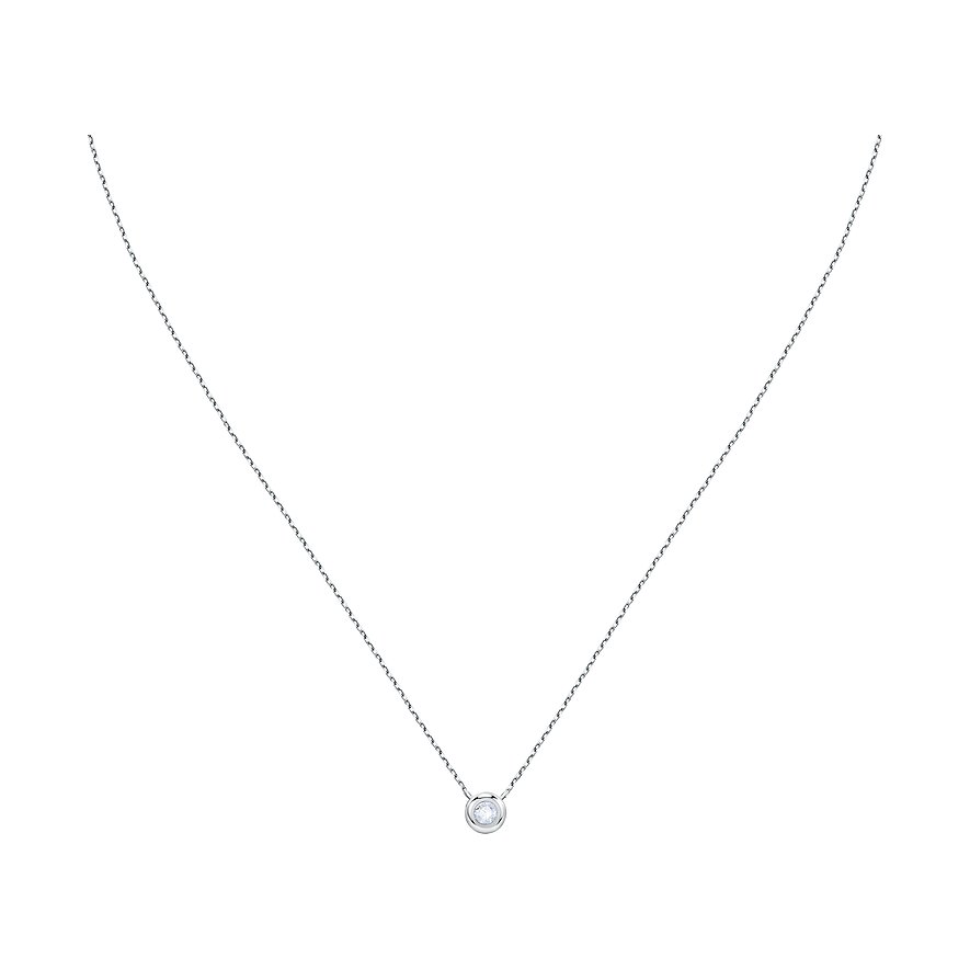 Live Diamond Kette, Damen, 375er Weißgold, recycelt, weißgold